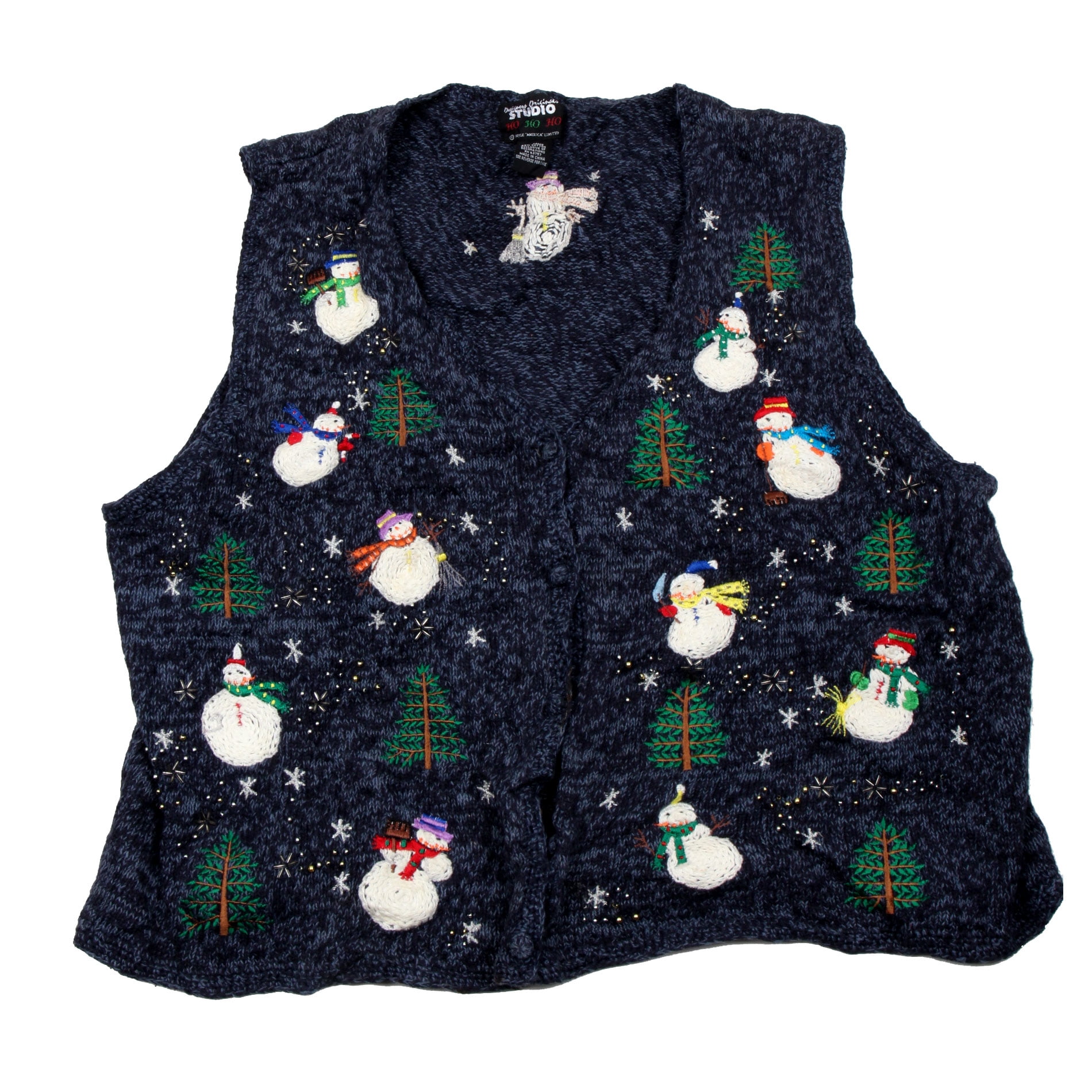 Buyyourties - Vintage One of a kind Ugly Christmas Holiday Sweater Vest ...