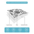 thumbnail image 4 of Quilts Queen Size Bedding Set, Black Floral Reversible Summer Quilt 3 Pieces, Vintage Flowers Leaves Farmhouse Greek Key Lightweight Bedspreads Coverlets with 2 Pillow Shams for All Seasons, 4 of 5