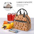 thumbnail image 5 of Naloa Hippie Ditsy Floral Print Lunch Bag for Women & Men Insulated Lunch Box or Cooler Lunch Tote Bags for Work, Travel, Outdoor, 5 of 5
