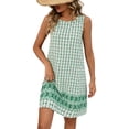 thumbnail image 2 of Summer Dresses for Women Crewneck Sleeveless Casual Loose Mini Sundress Flowy Vacation Casual Dress, 2 of 5