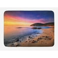 thumbnail image 1 of Beach Bath Mat, Famous Mediterranean Sun Rise on the Beach with Pebbles Tourism Serene View Print, Non-Slip Plush Mat Bathroom Kitchen Laundry Room Decor, 29.5 X 17.5 Inches, Multicolor, Ambesonne, 1 of 2