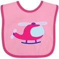 thumbnail image 3 of Inktastic Helicopter Pink Girls Girls Baby Bib, 3 of 4