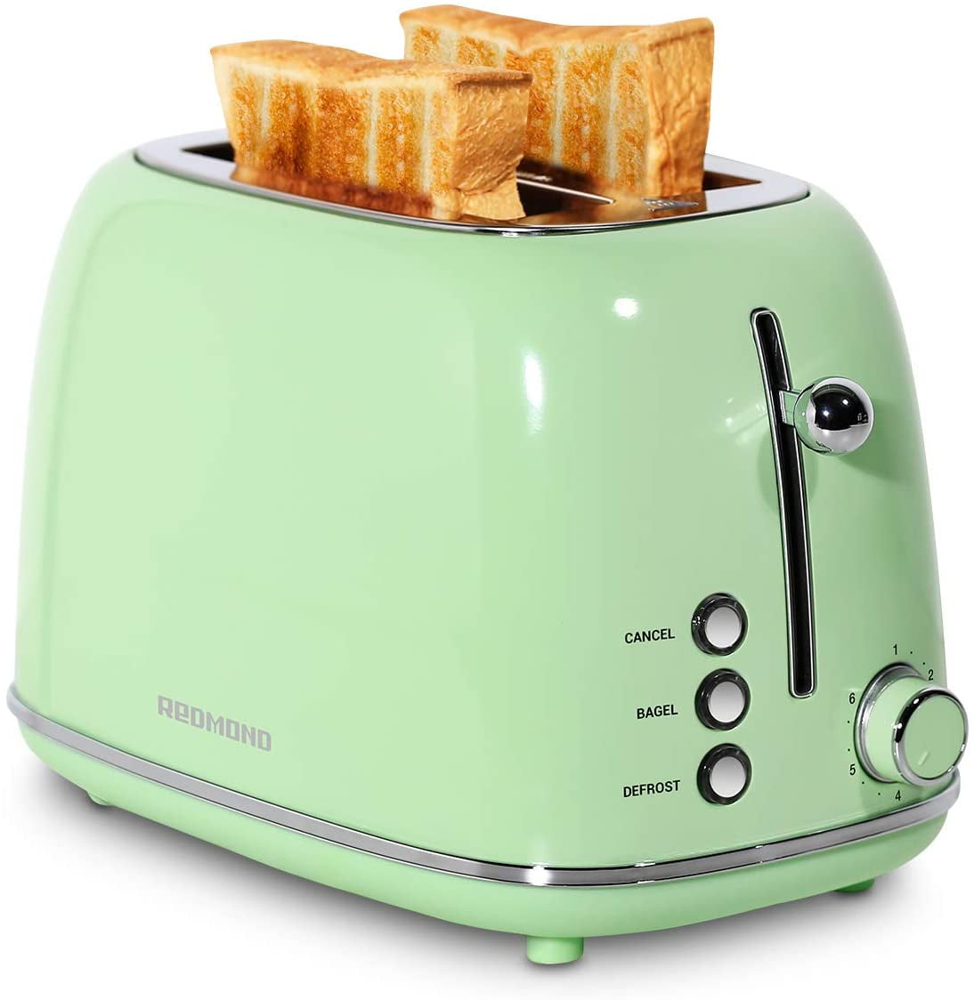 Cotomier Toaster 2 Slice, Retro Cream White Stainless Steel Toaster with  Defrost Bagel Cancel Function & 6 Shade Settings (Rose Gold)