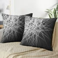 thumbnail image 3 of LALILO Throw Pillow Covers Geometric With Irregular Lines Lines Cushion Cover 18" x 18", 2 Pack, 3 of 6