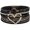 black, variant on Heart Leather Wrap Bracelet - Stackable Boho Cuff with Resin Gems &, Crystal, Style I0442