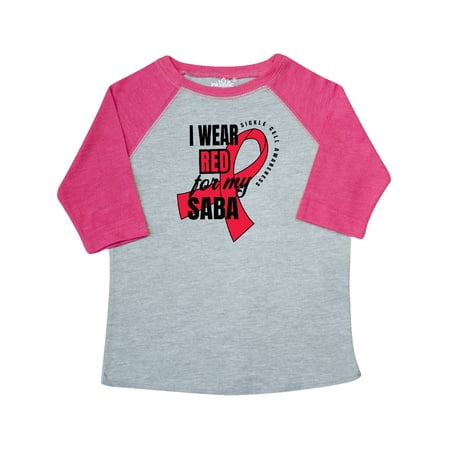 

Inktastic Sickle Cell Awareness I Wear Red For My Saba Gift Toddler Boy or Toddler Girl T-Shirt