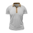 thumbnail image 3 of Golf Shirts for Men Short Sleeve T-Shirts with Pocket and Button Collared Mens Casual Color Block Pullover Breathable Going-Out Workout Tees Tops, 3 of 6