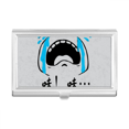 thumbnail image 1 of Cry Aloud Black Cute Chat Happy Pattern Business Card Holder Case Pocket Box Wallet, 1 of 3