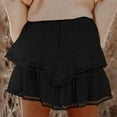 thumbnail image 3 of Flowy Shorts for Women Casual Boho Ruffle Tiered Skorts Beach Vacation High Waist Mini Skirts Golf Tennis Shorts, 3 of 7