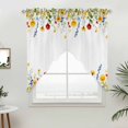 thumbnail image 5 of Sunflower Botanical Kitchen Window Curtains, Swag Curtains Valance for Bedroom Living Room Bathroom, Farmhouse Spring Floral Rod Pocket Window Treatment Curtain Block Drapes 2 Panels 36"x36", 5 of 9