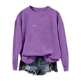 thumbnail image 4 of LIaqionyy Women's Maternity Sweatshirt Nursing Breastfeeding Crew Neck Long Sleeve Pullover Tops Fall Winter Clothes, 4 of 8