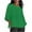 Green, variant on YUGYXL Plus Size Tops for Women 3/4 Sleeve Shirts Lounge Hollow Out Crew Neck Tshirts Side Split Solid Color Soft Comfy Blouse Vacation Tees