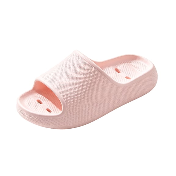 pwidon Womens Slippers Perforated Hollow Slides One Piece EVA Anti-Odor Massage Insole Bath Pool Walking Sandals Pink 36