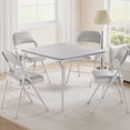 thumbnail image 3 of GloryStar 33.6" Square Folding Card Table Set, Compact Portable Table with 4 Foldable Chairs, Set of 5, 3 of 11