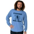 thumbnail image 5 of Fishing Reels Funny Fisher Pun Joke Men's Long Sleeve Tee T Shirt Brisco Brands 2X, 5 of 6