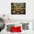 thumbnail image 4 of ONETECH Large Vintage Steampunk Gear Canvas Wall Art Abstract Industrial Mechanical Wheel Teamwork Gift 16\x12\, 4 of 4