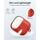 thumbnail image 5 of Funda para AirPods 4 ESR con protección total contra caídas y mosquetón rojo, 5 of 8