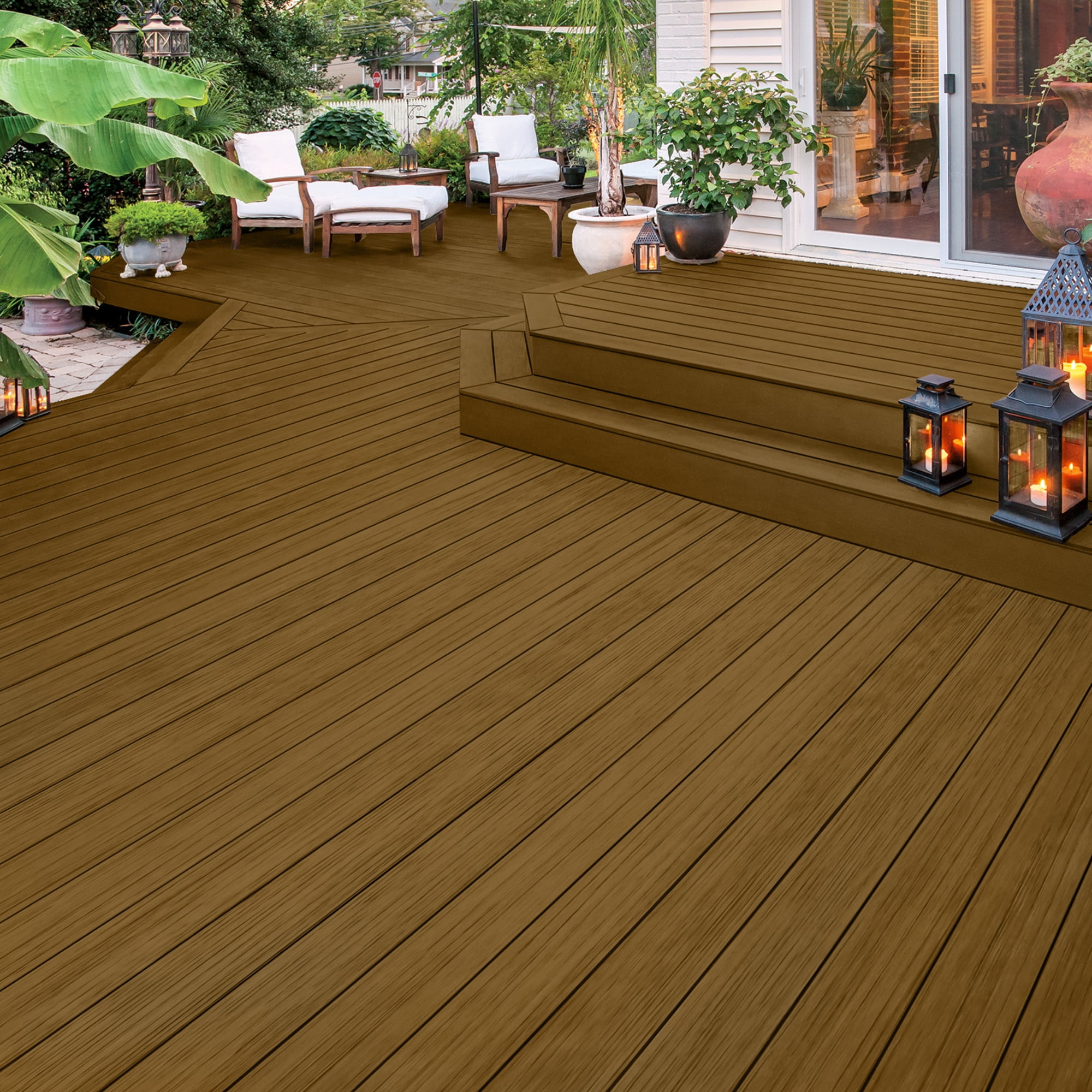 Olympic Elite 1 Gallon ST-2001 Black Oak Semi-Transparent Exterior Stain and Sealer in One Low VOC