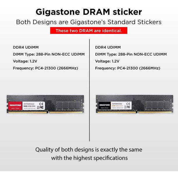 DDR4 RAM】 Giga Desktop RAM 16GB (2x8GB) DDR4 16GB DDR4-2666MHz