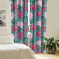 thumbnail image 2 of Ambesonne Floral Vintage Curtains, Colorful Peony Bloom, Pair of 28"x84", Rose Magenta Slate Blue, 2 of 5