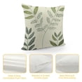 thumbnail image 4 of YINGXI  Block Print Throw Pillow Covers Green Botanical Pillow Cases Vintage Plant Decorative Cushion Covers for Sofa Couch 24x24in, 4 of 5