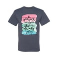 thumbnail image 2 of Wild Bobby, Be Yourself Everyone Else Is Taken Artistic Watercolor Pop Culture Men's Graphic T-Shirt, Vintage Heather Blue, 4XL, 2 of 3