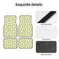 thumbnail image 4 of Honeii Green Frog Print Car Foot Mat Four-Piece Set - Front & Rear Universal Car Floor Mats for SUVs, Trucks, Sedans, 4 of 7