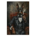 thumbnail image 3 of Hudo Doberman Pinscher Painting Gentleman Style on Canvas, Doberman Pinscher Vintage Costume Style Animals Posters For Home Decorations, Living Room, Bathroom Decor, 3 of 5