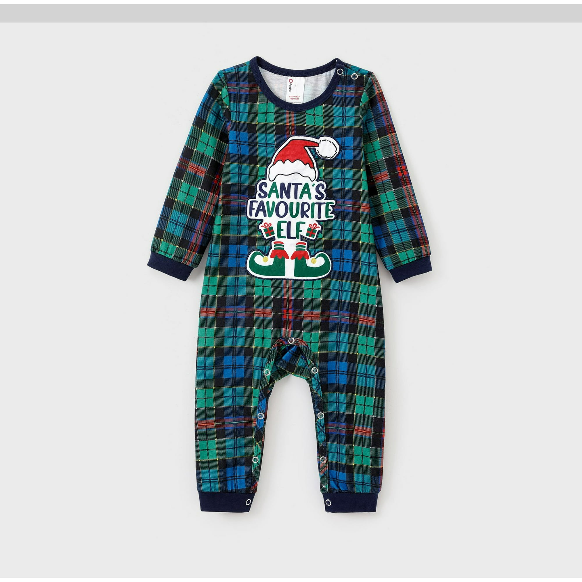 PatPat Christmas Pajamas Family Matching Pajamas for Women Christmas Gifts Pj Outfit Sets White Green