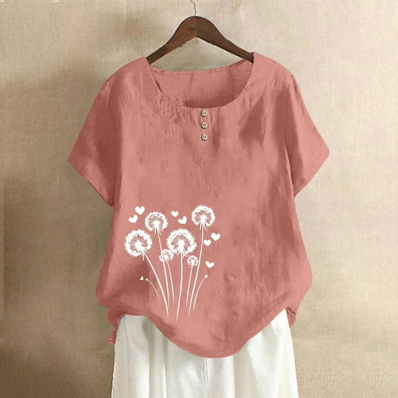 Young adult fashion Blouses for Women Casual Summer Clothes Outfits Women Over 50 Everyday Womens Tunic Tops Dressy Casual 3/4 Sleeve Red Shirts for Women Orders