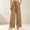 Khaki, variant on Women Tie Waist Pleated Wide Leg Trousers Sevevn High Waist Flowy Loose Fit Dress Pants With Side Pockets, Varied Solid Color Options For Office Work Dating Vacation And Everyday Casual Dressing