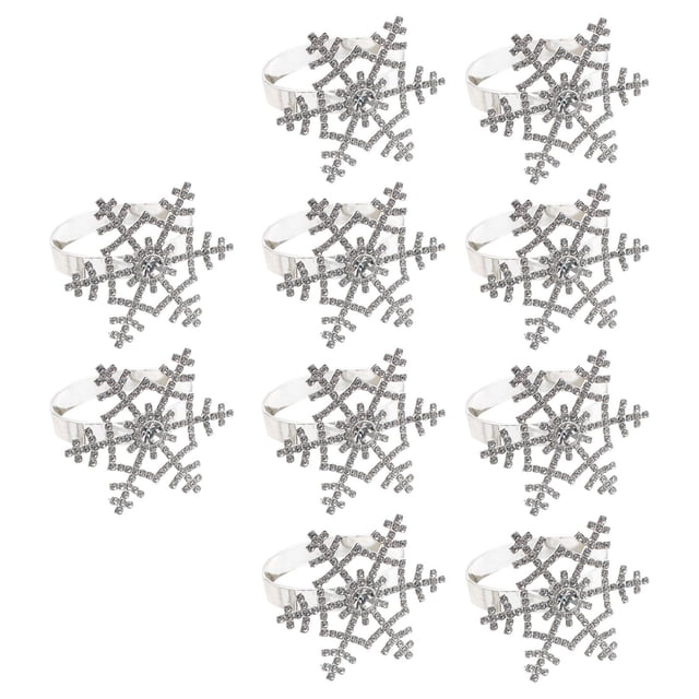 10 Uds. Servilleteros, hebilla para servilletas, decoración, mesa de comedor, bandas metálicas para servilletas, servilletero de fiesta, soporte para , plata Macarena Anillos de servilleta