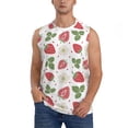 thumbnail image 3 of Uemuo Strawberry Pattern Men's Sleeveless T-Shirt,Muscle Athletic Tank Top, Moisture-wicking Quick-dry Breathable Classic Tee Top for Gym Run Outdoor Sports-, 3 of 8