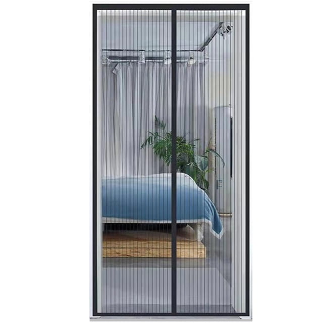 Mistaha Moustiquaire Magnétique en Polyester pour Porte, Moustiquaire Anti-Insectes, Moustiquaire de Porte, Rideau, Cadre Complet, Adhésif