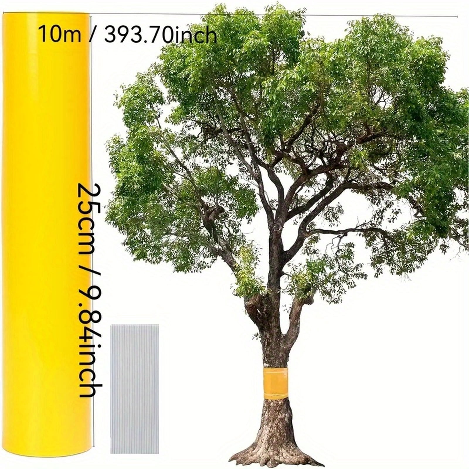 Pest Control Tape, Sticky Insect Traps for Trees with 10m Long & 10in Wide Roll, for Garden, Orchard, Home Plant Protection - Non-Toxic Bug Adhesive Tape for Aphids, Ants, Moths & Other Crawling Inse