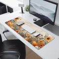 thumbnail image 2 of Happy Thanksgiving Fall Pumpkin Sunflower Large Gaming Mouse Pad Extended Mousepad Gaming with Stitched Edges, Non-Slip Base, Water Resist Keyboard Pad for Gamer, Office & Home, 31.5 X 11.8 in, 2 of 7