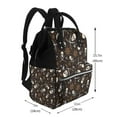 thumbnail image 2 of Xecao Pirate Skulls print Large Capacity Nappy Bag is a multi-functional waterproof travel backpack, perfect as a nursing bag or mummy backpack for women, 2 of 6