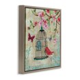 thumbnail image 3 of Stupell Industries Spring Fling Bird Scene Brown Framed Floater Canvas Wall Art design by Janet Tava, 25 x 25, 3 of 9