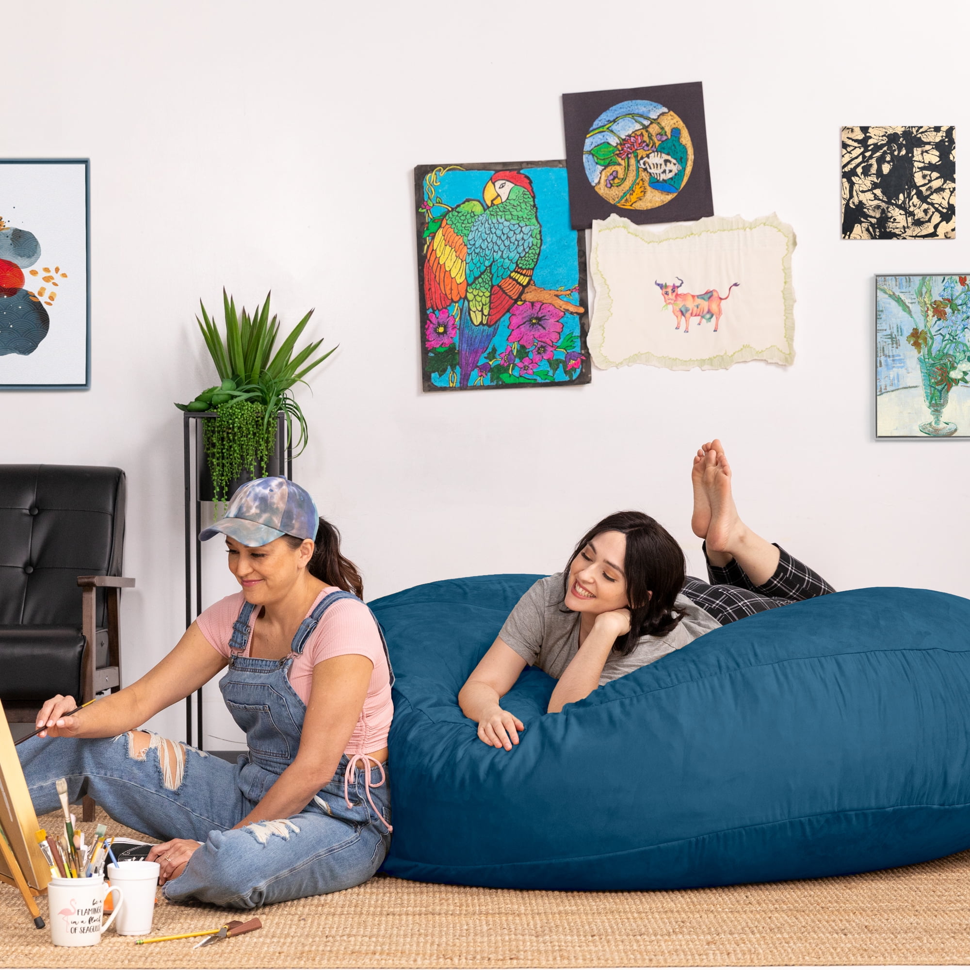 Jaxx Bean Bags Jaxx 5-ft. Giant Bean Bag Chair Blue 