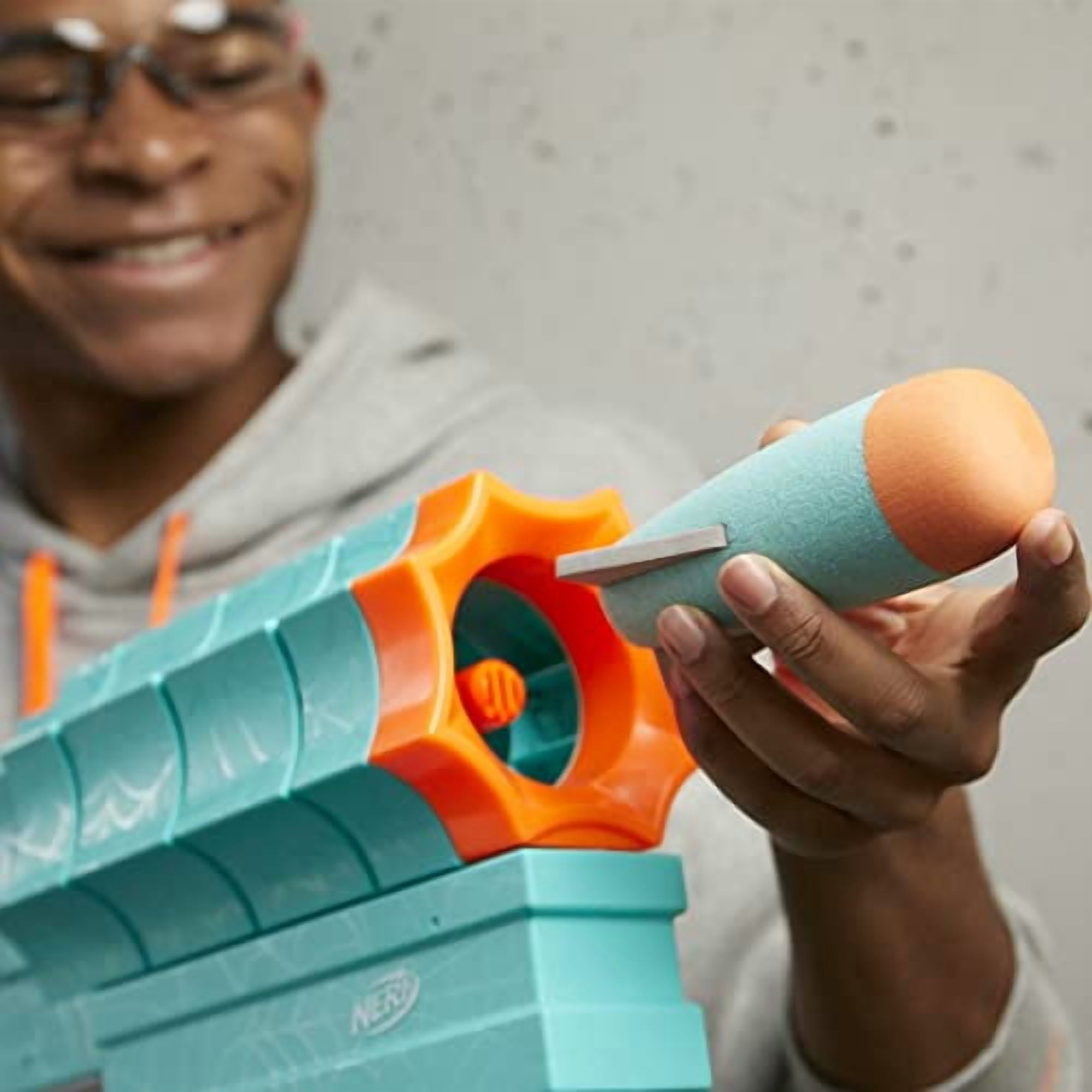 Nerf Roblox SharkBite Web Launcher Dart Blaster, Includes Code to Redeem Exclusive Virtual Item, 2 Rockets Kids Toys for Outdoor Summer Games Ages 8 and Up
