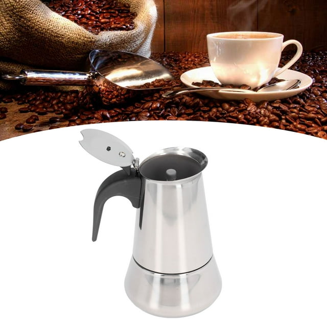 Large Capacity Stainless Steel Moka Pot Drip Coffee Maker Pot Elegant Design Fast Brewing for Home