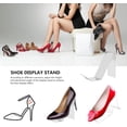 thumbnail image 3 of YQWIN 2 Pairs Shoe Display Stand Clear Stand Acrylic Shoe Display Stand Shoe Display Rack Holder Clear Sandal Display Stand Clear Shoe Risers High Heel Display Shoe Rack Holder for Home Shopping Mall, 3 of 5