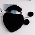 thumbnail image 4 of Bolso de peluche para mujer, bolso de mano con forma de corazón, bolso de amor, bolso cruzado de un solo hombro, bolso de piel, bolso de invierno para mujer, 4 of 5