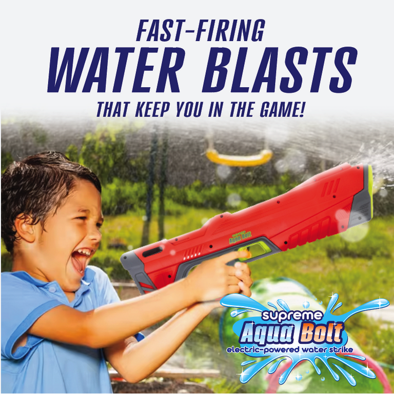 Free Shipping! Supreme Sports Aqua Bolt Water Gun, Electric