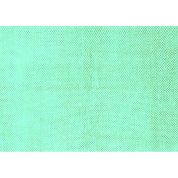 Ahgly Company Machine Washable Indoor Rectangle Solid Turquoise Blue Modern Area Rugs, 5' x 8'