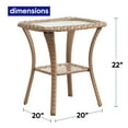 thumbnail image 6 of POCASSY Wicker Rattan Side Table With Built-In Glass, 6 of 7