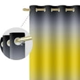 thumbnail image 3 of Nanqianyi Ombre Blackout Curtains Yellow Grey Black Gradient Curtains for Living Room Bedroom, Thermal Insulated Grommet Drapes 2 Panels 42''Wx96''L, 3 of 8