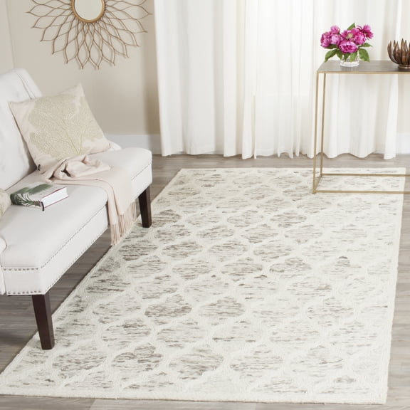 Safavieh Himalaya Carmella Distressed Wool Area Rug, Gray/Ivory, 3' x 5'