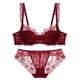 thumbnail image 1 of Sujetador de media copa, sujetador sexy, ropa interior ultrafina para mujer Pure Desire, conjunto de bragas con fruncido en el pecho pequeño, corsé francés, 1 of 5