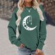 thumbnail image 3 of ICHUANYI Liquidación Camiseta holgada estampada a la moda para mujer Blusa de manga larga cuello redondo Tops casuales sudadera con capucha ICHUANYI WER202308250909, 3 of 4
